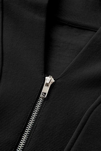 Quarter Zip Long Sleeve Top and Pants Set Easy Apparels