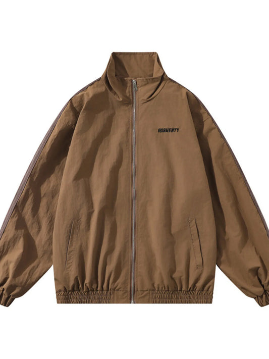 Men's Zip Up Jacket and Pants Set Coffee Easy Apparels