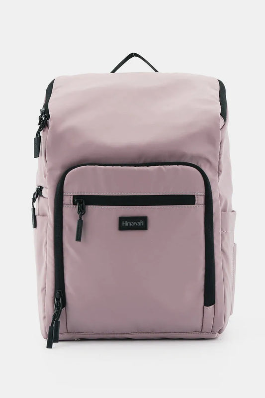 Himawari Nylon Waterproof Backpack Bag Mauve One Size Easy Apparels