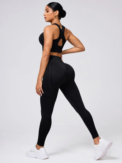 Round Neck Wide Strap Tank and Leggings Active Set Easy Apparels
