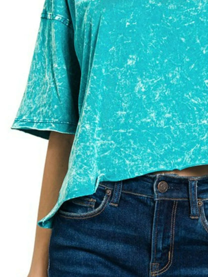 Trendsi Zenana Acid Crinkle-Washed Oversized T-Shirt