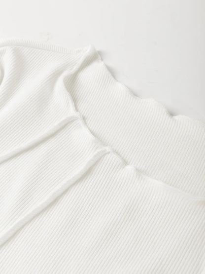 Trendsi Exposed Seam Slim Fit Long Sleeve Top
