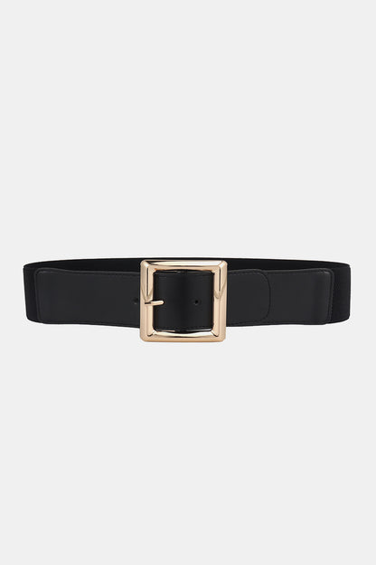 Rectangle Buckle Elastic Wide Belt Easy Apparels