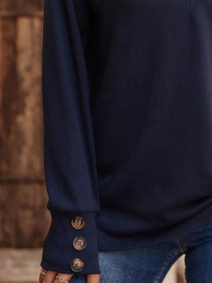 Trendsi V-Neck Long Sleeve T-Shirt
