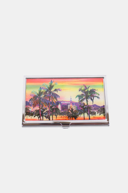 Nicole Lee USA Printed Business Card Case Hollywood One Size Easy Apparels