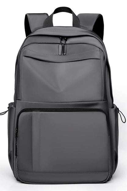 Multi-Pockets Solid Color Backpack Bag Easy Apparels