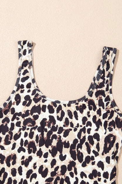 Trendsi Leopard Sleeveless Bodysuit