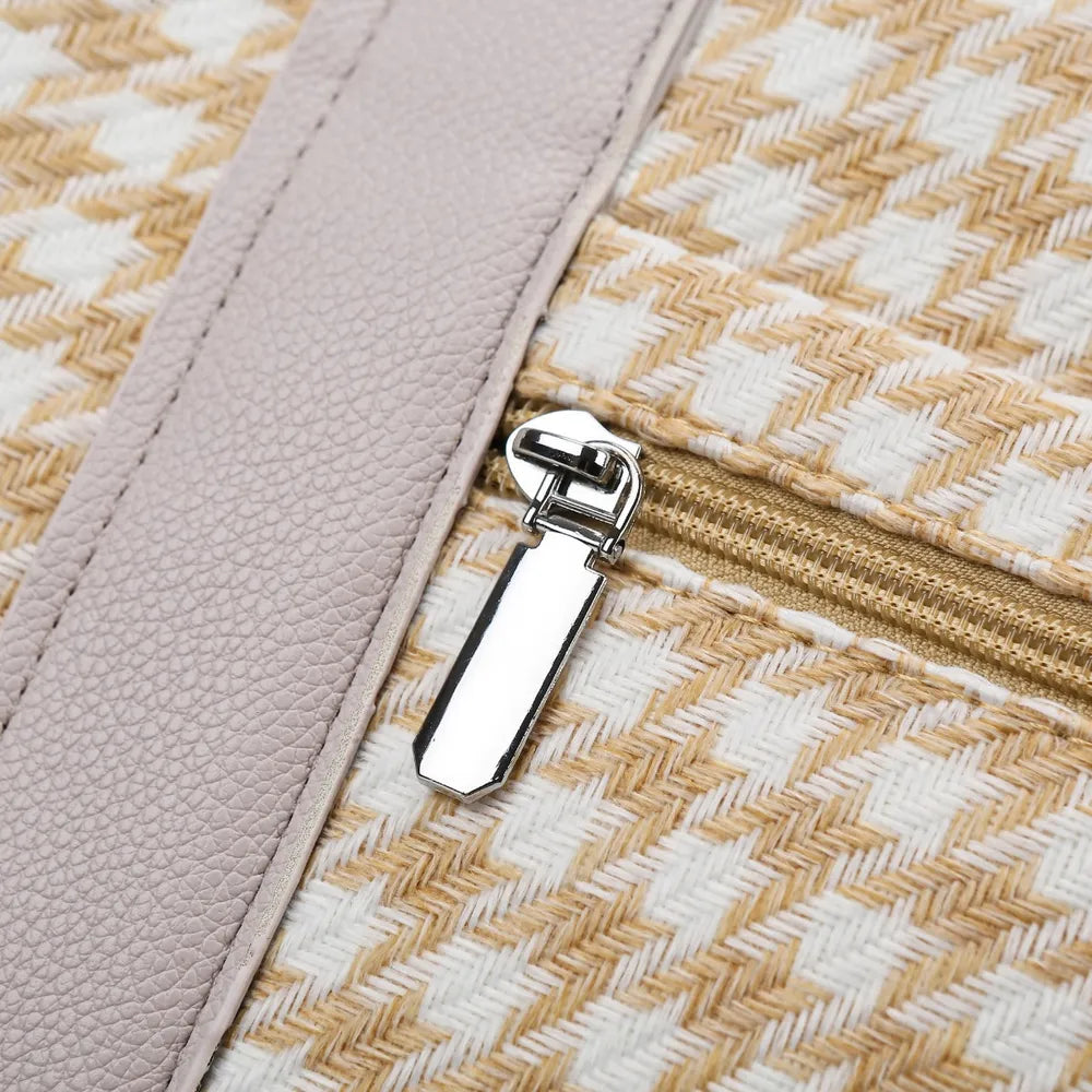 Houndstooth Canvas Travel Bag Easy Apparels