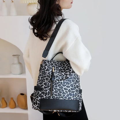 Leopard PU Leather Backpack Bag Easy Apparels