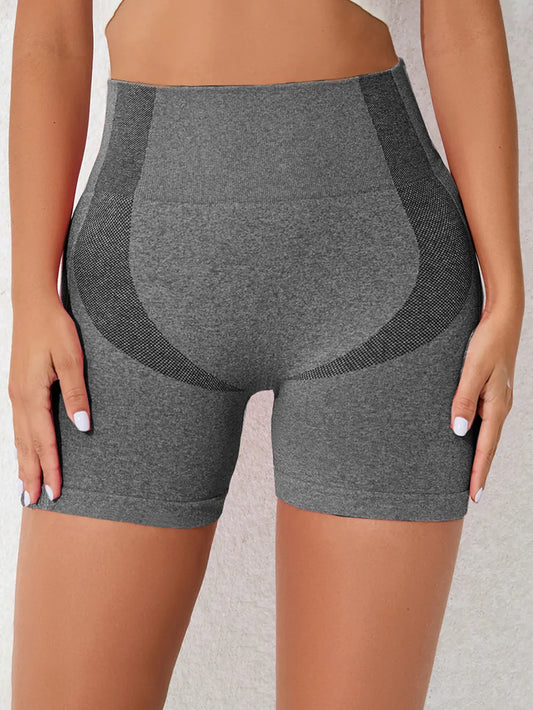 High Waist Active Shorts Dark Gray Easy Apparels