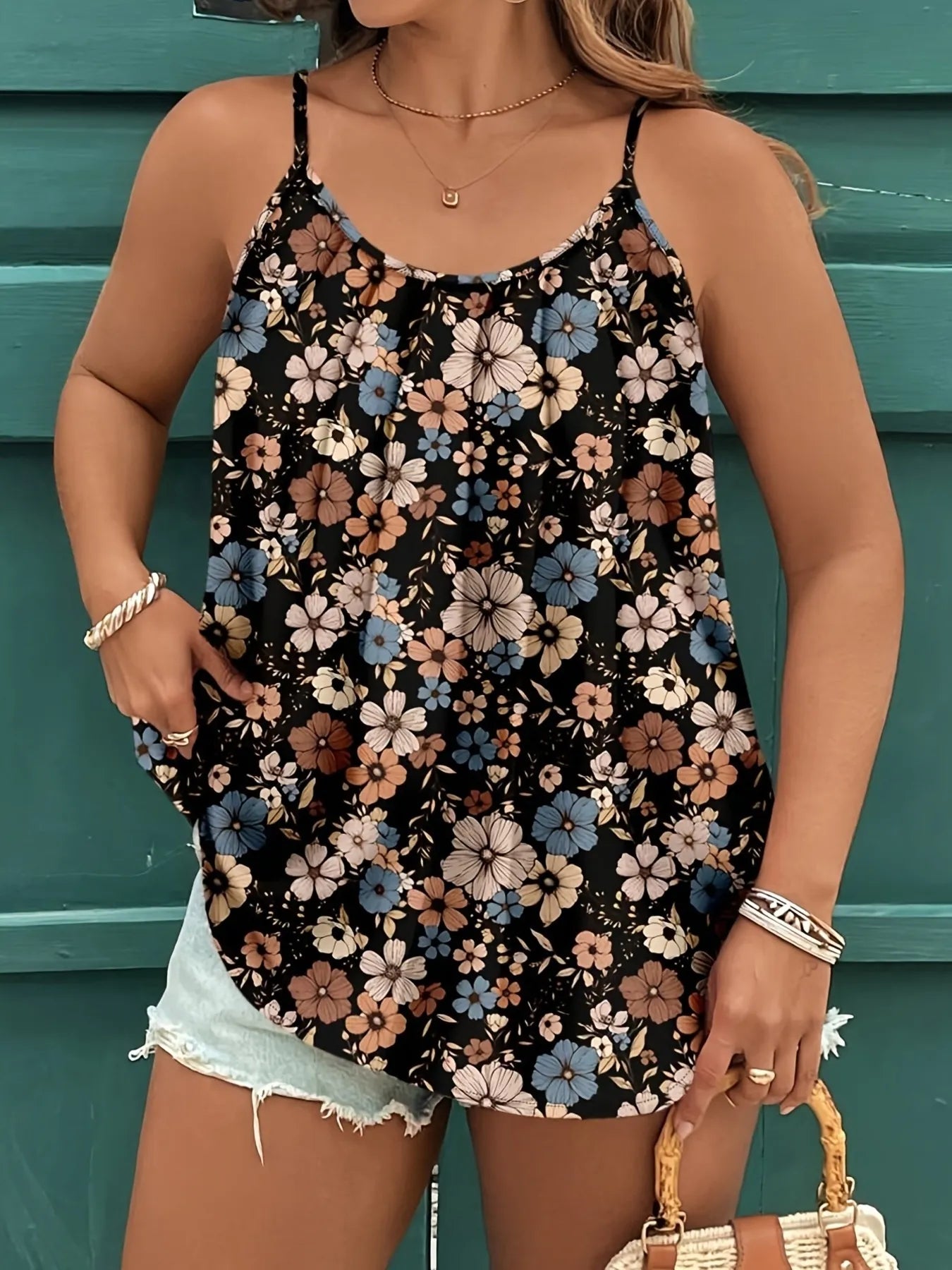 Trendsi Floral Print Cami Top