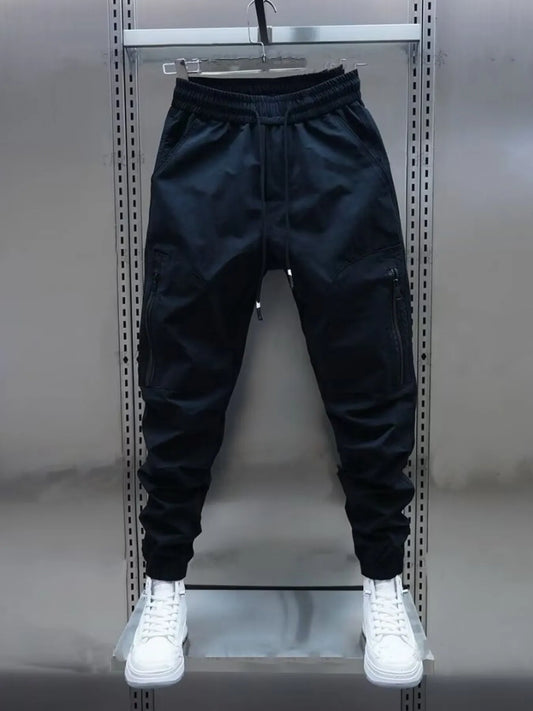 Men's Plus Size Elastic Waist Joggers Black Easy Apparels