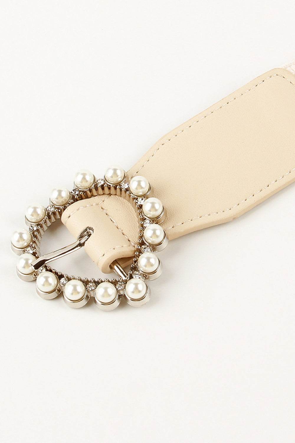 Pearl Heart Buckle Elastic Belt Easy Apparels