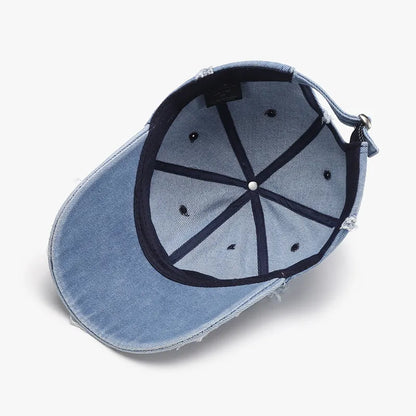 Raw Hem Cotton Baseball Cap Easy Apparels
