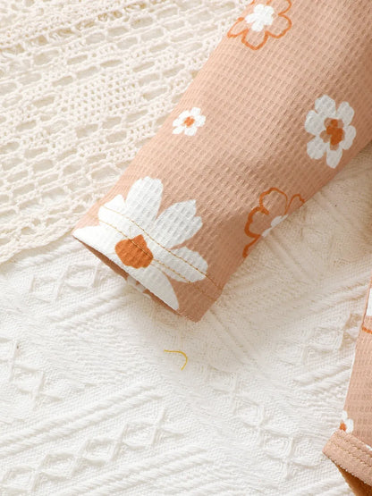 Children's Ruffled Floral Bodysuit and Bloomer, Headband Set Easy Apparels