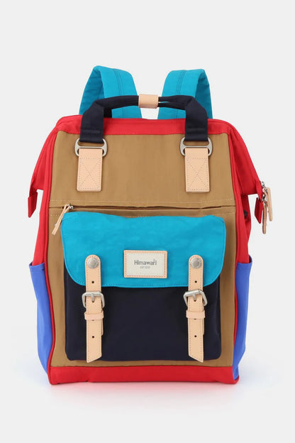 Himawari Waterproof Nylon Backpack Bag with Handles Blue One Size Easy Apparels