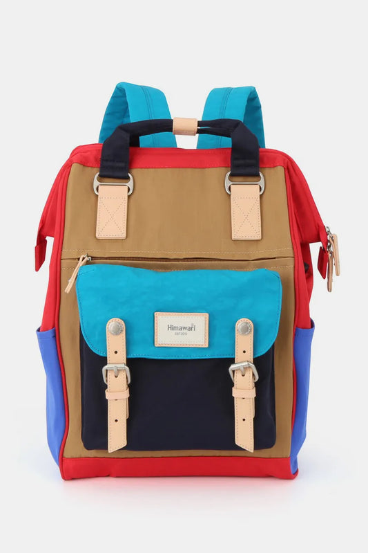 Himawari Waterproof Nylon Backpack Bag with Handles Blue One Size Easy Apparels