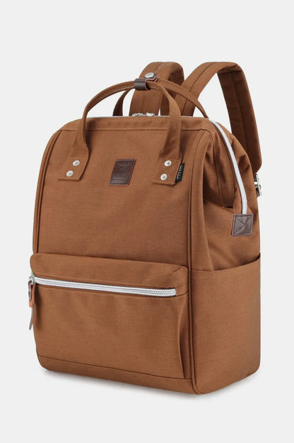 Himawari Waterproof Design Arcuate Shoulder Strap Backpack Bag with Handles Coffee Brown One Size Easy Apparels