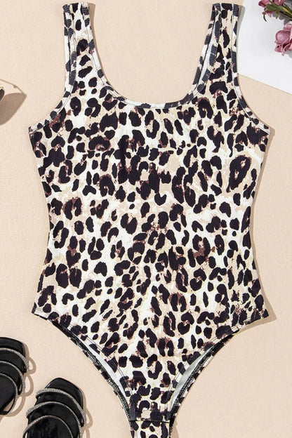 Trendsi Leopard Sleeveless Bodysuit