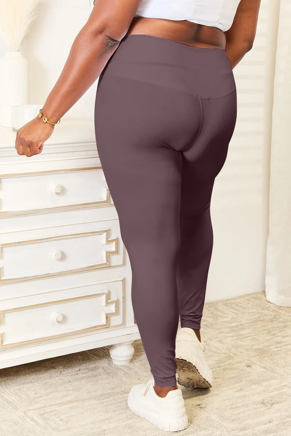 Double Take Wide Waistband Sports Leggings Easy Apparels