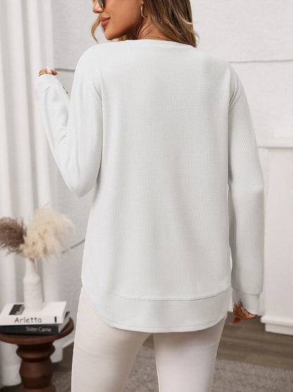 Trendsi Long Sleeve Round Neck T-Shirt
