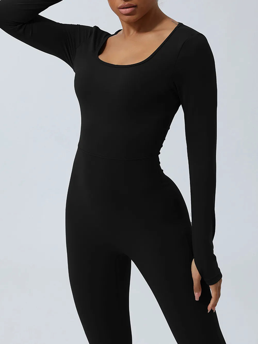Twisted Backless Long Sleeve Jumpsuit Easy Apparels