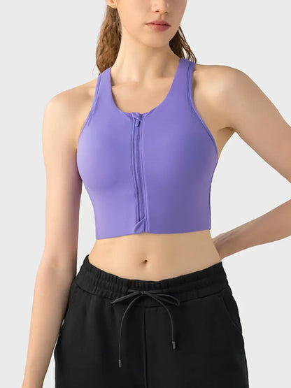 Millennia Wide Strap Sport Bra Purple Easy Apparels