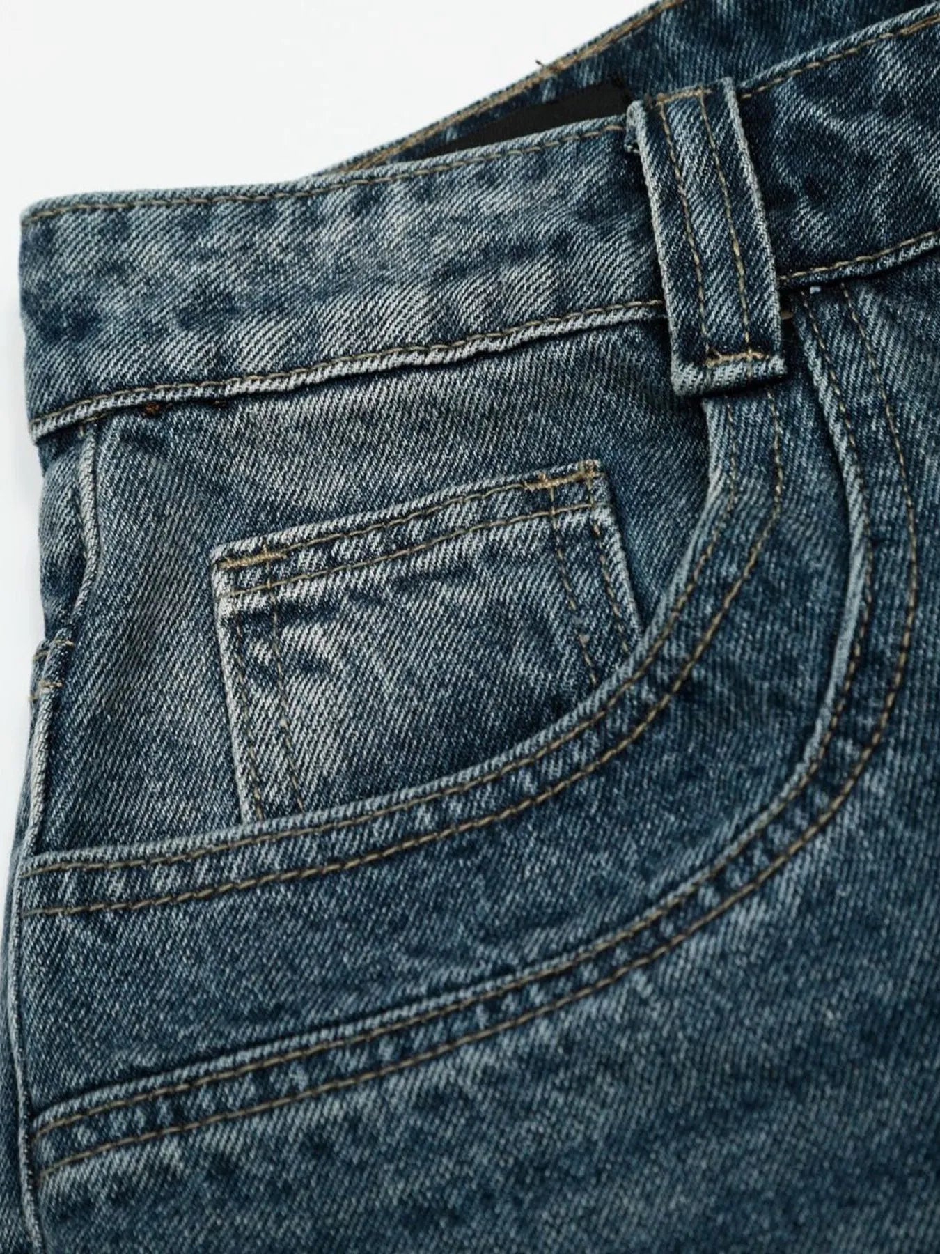Men's Pearl Embellished Wide Leg Denim Shorts Easy Apparels