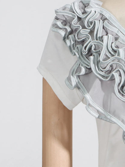 Trendsi Ruffled Round Neck Top