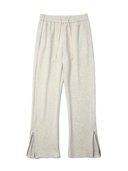 Men's Plus Size Wide Leg Drawstring Pants with Side Zipper Easy Apparels