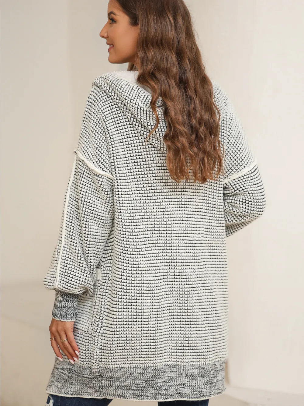 Open Front Hooded Winter Coat with Pockets Easy Apparels