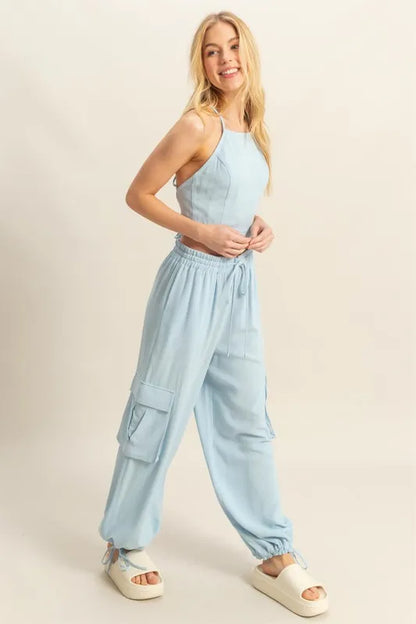 HYFVE Crop Top and Cargo Pants Set Easy Apparels