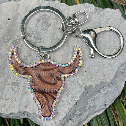 Bull Shape Key Chain Style D One Size Easy Apparels