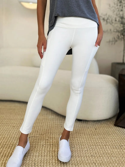 Wide Waistband Sports Leggings Easy Apparels