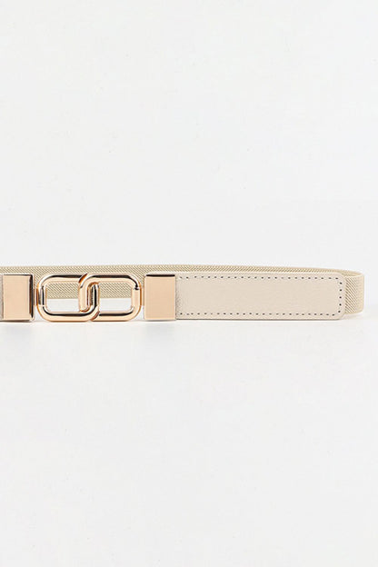Geometric Double Buckle Elastic Belt Easy Apparels
