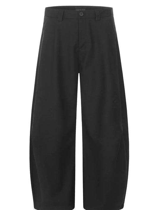 Men's Wide Leg Casual Pants Black Easy Apparels