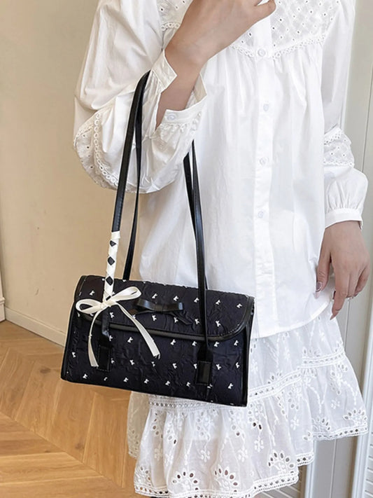Bow PU Leather Shoulder Bag Easy Apparels
