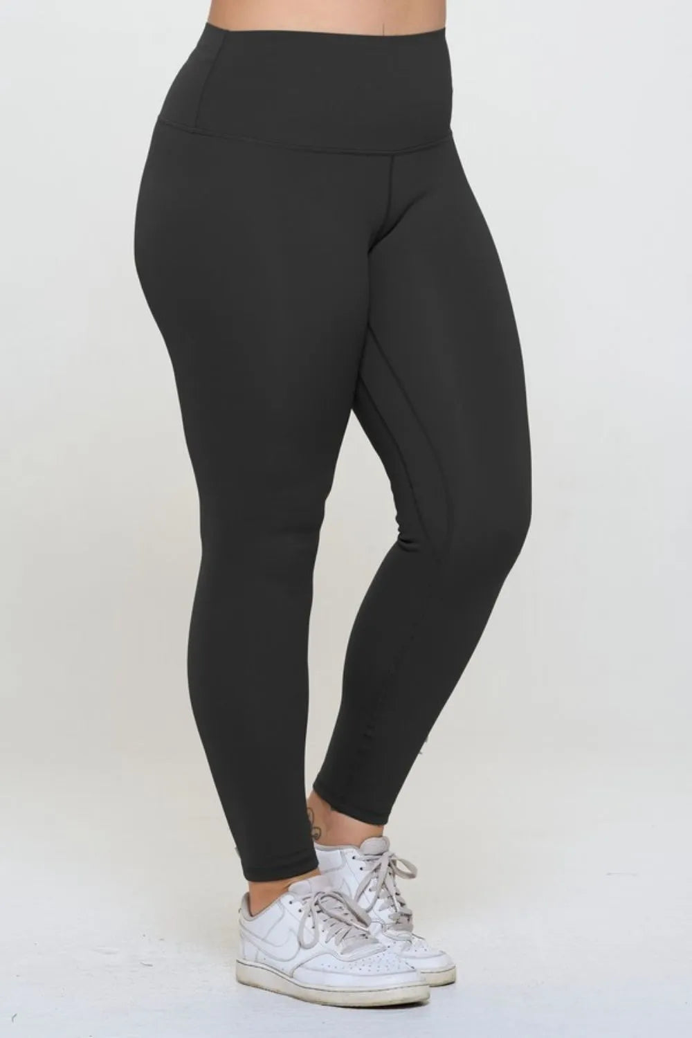 Yelete Full Size Fleece Lined High Waisted Leggings Easy Apparels
