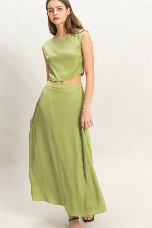 HYFVE Sleeveless Top and Maxi Skirt Set MATCHA Easy Apparels