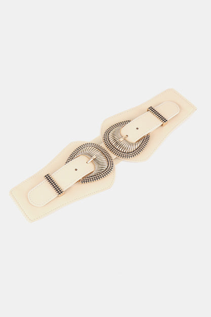 Shell Double Buckle Elastic Wide Belt Easy Apparels