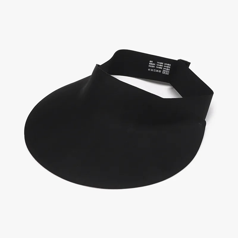 Breathable Adjustable Ice Silk Sun Hat Black One Size Easy Apparels