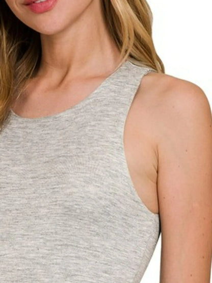 Trendsi Zenana Premium Rayon Double Layered Round Neck Tank Top