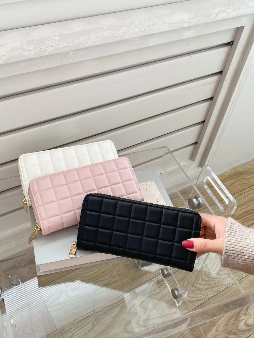 PU Leather Solid Color Wallet Easy Apparels