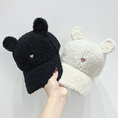 Cute Fluffy Bear Ears Winter Hat Easy Apparels