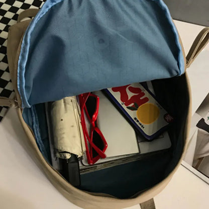 Zip Cotton Backpack Bag Easy Apparels
