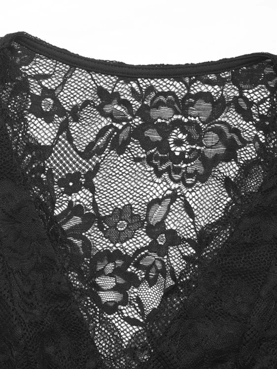 Trendsi Lace Plunge Sleeveless Bodysuit