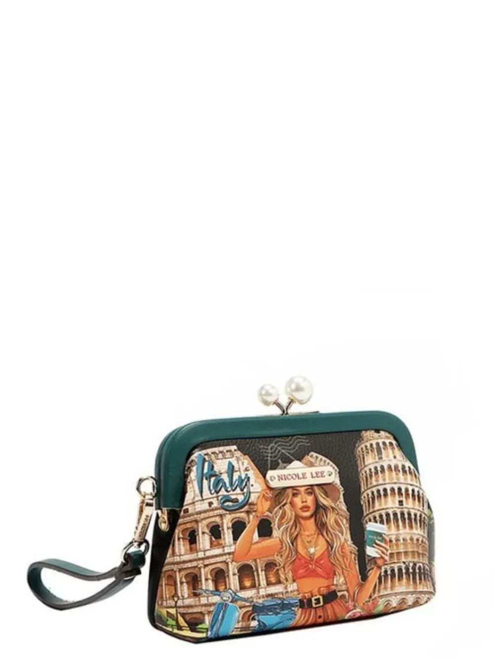 Nicole Lee USA Chelsea Pearl Kiss-Lock Coin Purse Easy Apparels