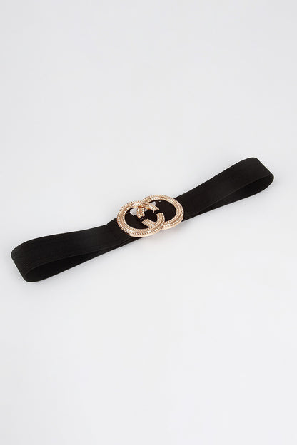 Double Hoop Buckle Elastic Belt Easy Apparels
