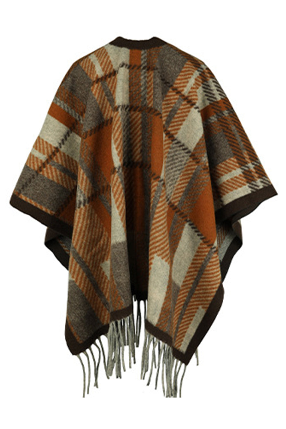 Cloak Sleeve Fringe Detail Poncho Easy Apparels
