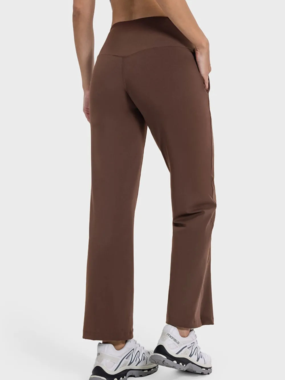 Millennia Pocketed High Waist Active Pants Easy Apparels